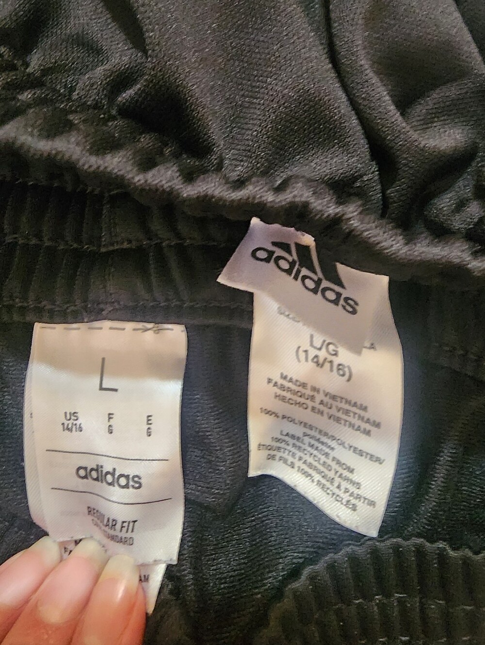 Boys Adidas Track Pants Lot Size L 14-16 Athletic Joggers 2-Pack Play Condition - Picture 5 of 5